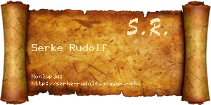 Serke Rudolf névjegykártya